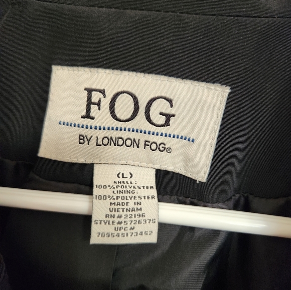 Black London Fog trench coat size large - Picture 13 of 14
